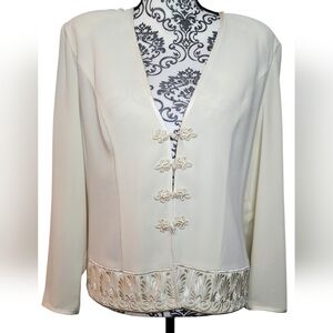 Ursula Ivory Evening Jacket size 14